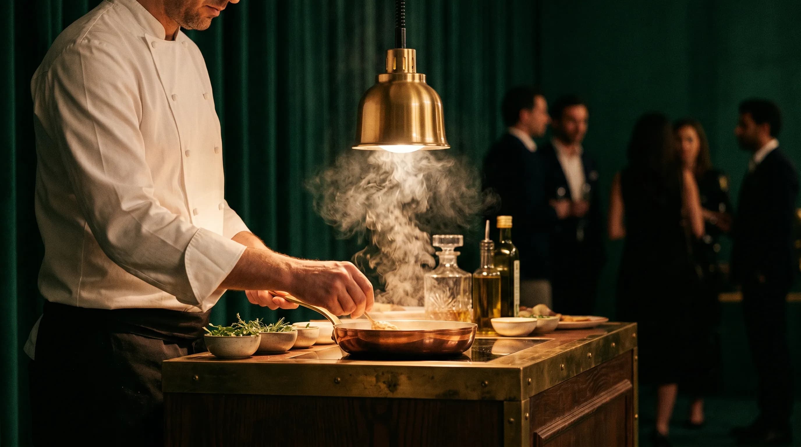 Abu Dhabi catering live cooking station